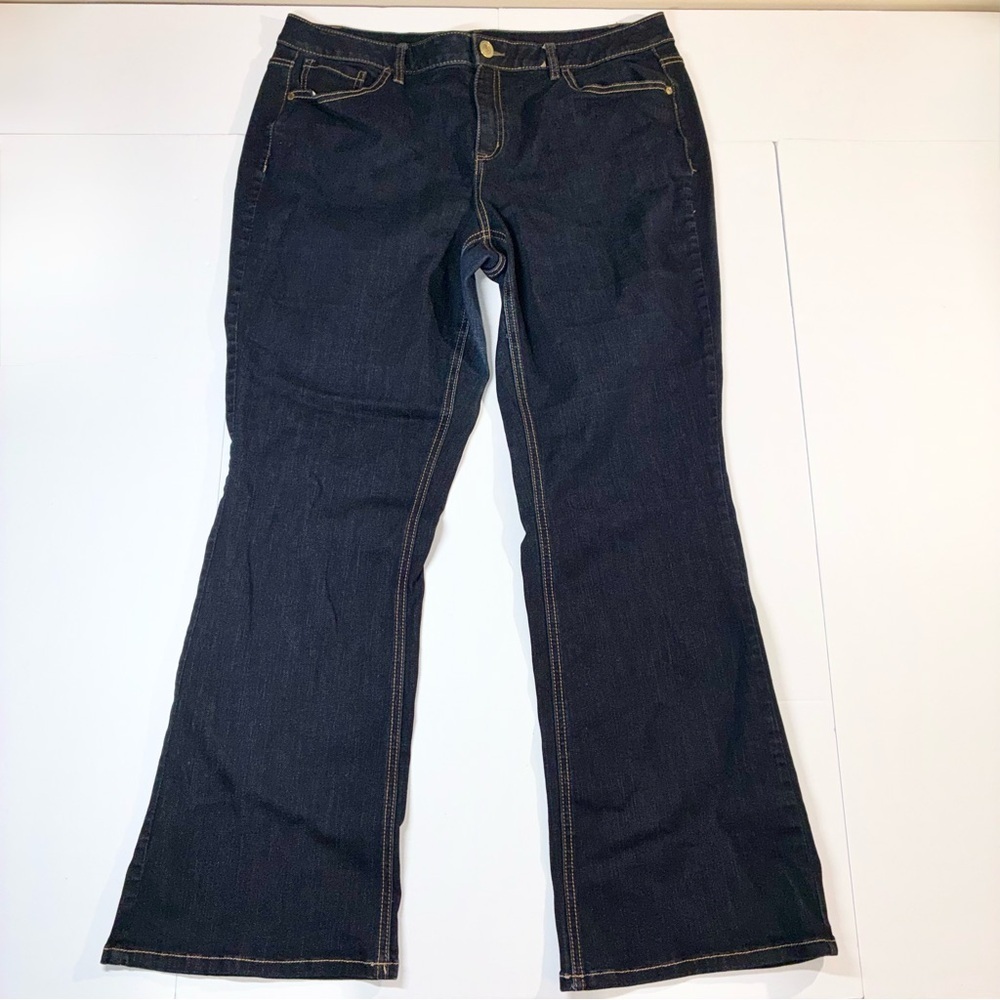 Lane Bryant Mid Rise Boot Jeans Bootcut Dark Wash Stretch Denim Size 18